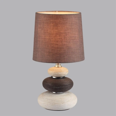 8126/1T COMFI LN26 510 коричневый/бежевый/белый, керамика/текстиль Настольная лампа Е14 1*40W 220V LATZA