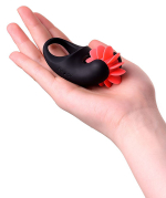 Чёрно-красное эрекционное виброкольцо 2,6см Erotist Toy Rechargeable Ring Mill