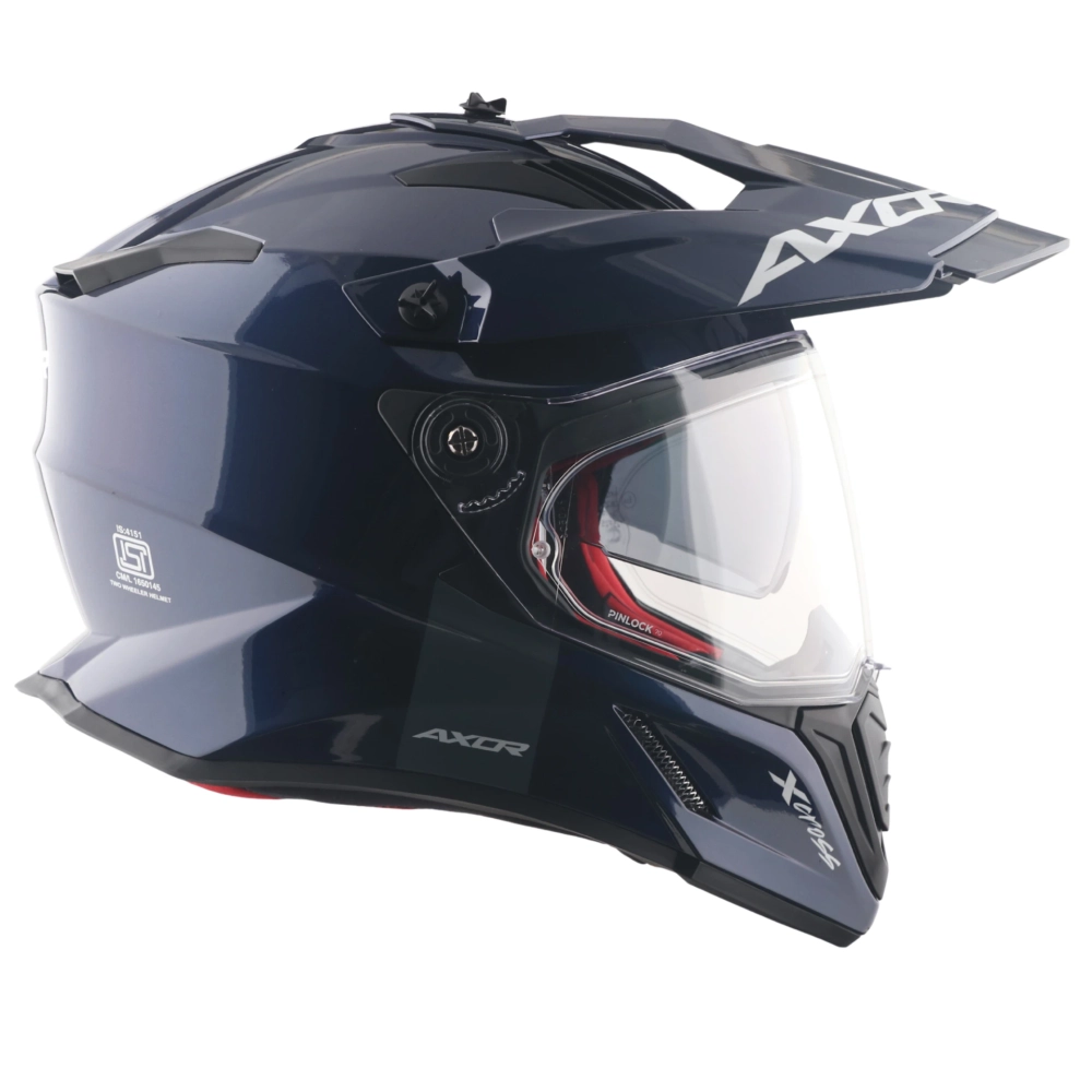 Шлем AXOR X-CROSS DUAL VISOR SC, с визором, цвет синий (S)