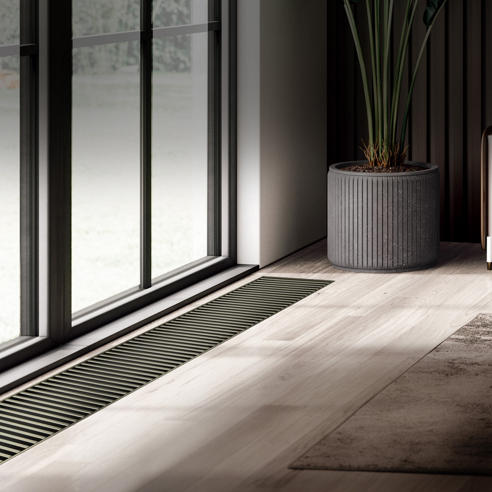 Конвектор внутрипольный Royal Thermo ATRIUM TURBO-110/250/1100-DG-U-DB