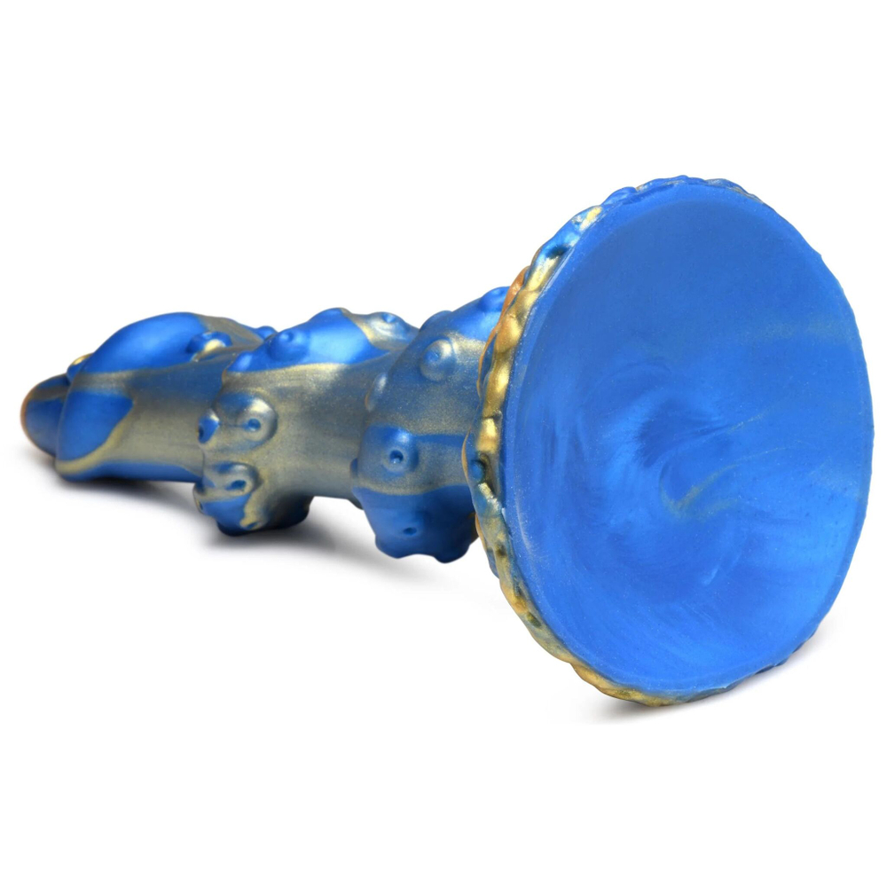 Голубой фантазийный фаллоимитатор Lord Kraken Tentacled Silicone Dildo - 21 см. (Цвет: голубой)