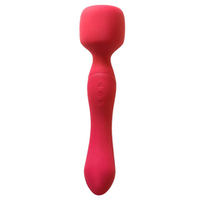 Красный двусторонний вибромассажер 22см с нагревом Lola Games Heating Wand 1018-02lola