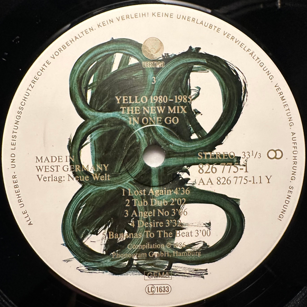 Yello - 1980 - 1985 The New Mix In One Go 2LP (Германия 1986г.)