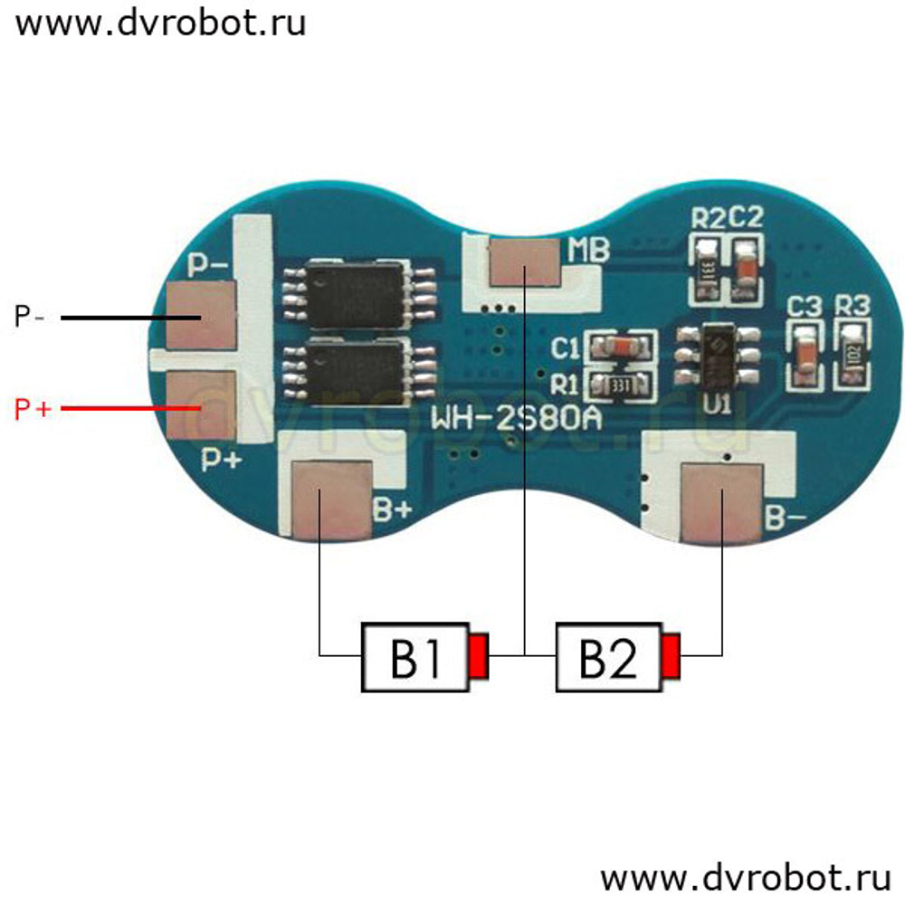 Контроллер 2S/Li-Ion/18650/4А