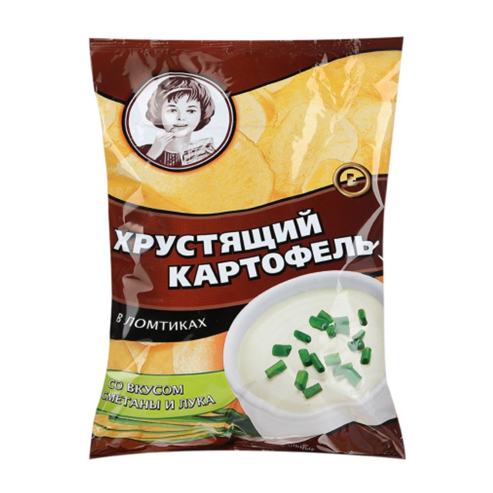 чипсы Хрустящие Картофель Сметана и Лук 160гр