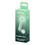 Зеленый вакуумный стимулятор 12см в виде губной помады Satisfyer Naughty Kiss 3D