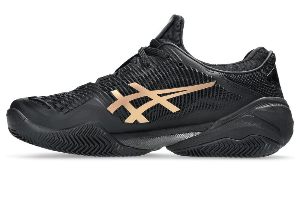 Мужские кроссовки теннисные Asics Court FF 3 Novak Clay Night Energy - black/prism gold