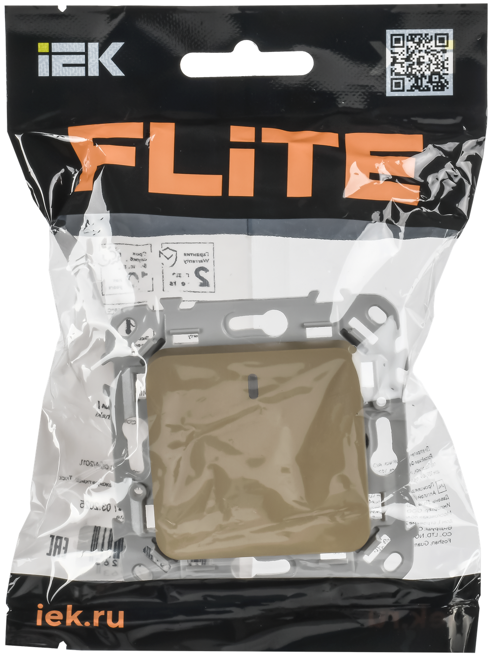FLITE Выключатель 1-клавишный с индикацией 10А ВС11-1-1-ФлХ хаки IEK