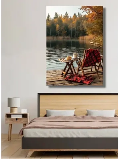 Картина "Завтрак у воды", интерьерная 30х40см 1шт.