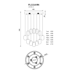 Подвесная люстра Etereo FL1114-9N, LEDх9