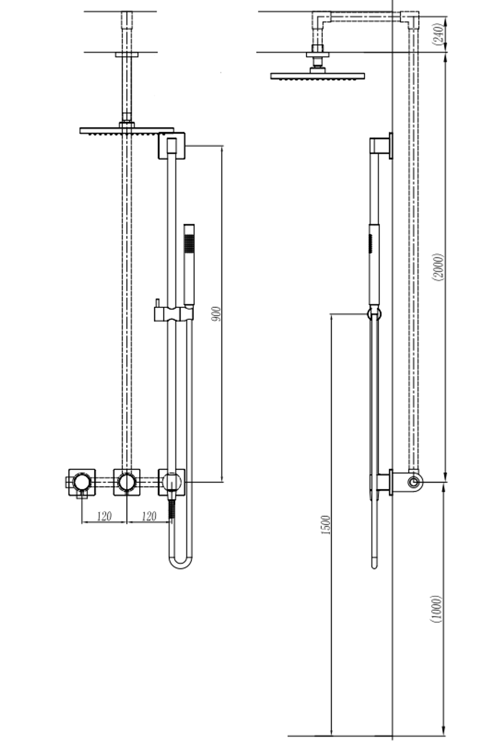 Душевая система RUBINELLI ELEGANZA RB-F5019BN