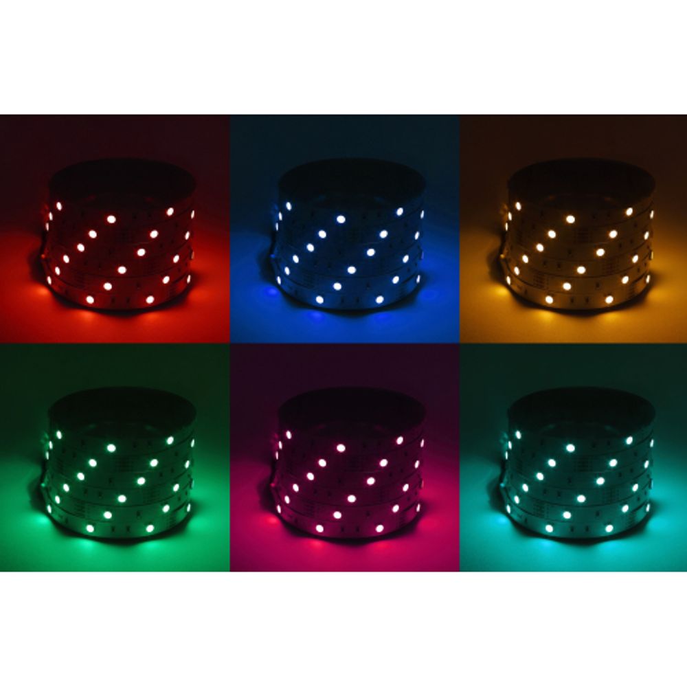 Светодиодная лента ЭРА LS5050-7,2-30-12-RGB-IP20-1 year-5m многоцветная 1 год | Светодиодные ленты 12В 1 год