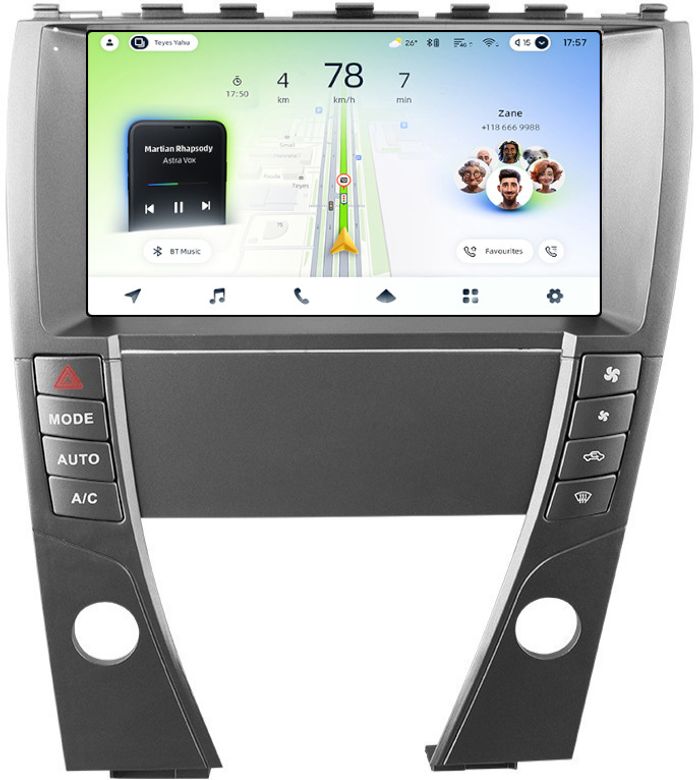 Магнитола для Lexus ES350 XV40 2006-2012 (проводка AB) - Teyes CC4L-DTS монитор 9" IPS, Android 14, Быстрая, Snapdragon 662, CarPlay, 4G SIM-слот