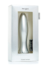 Вибратор-торпеда с кристалликами The Gem Silver - 16,6 см. (Цвет: серебро)