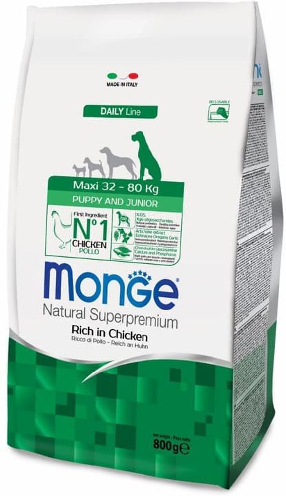 Monge Dog 800г. Maxi корм для щенков крупных пород Monge Dog 800г. Maxi корм для щенков крупных пород