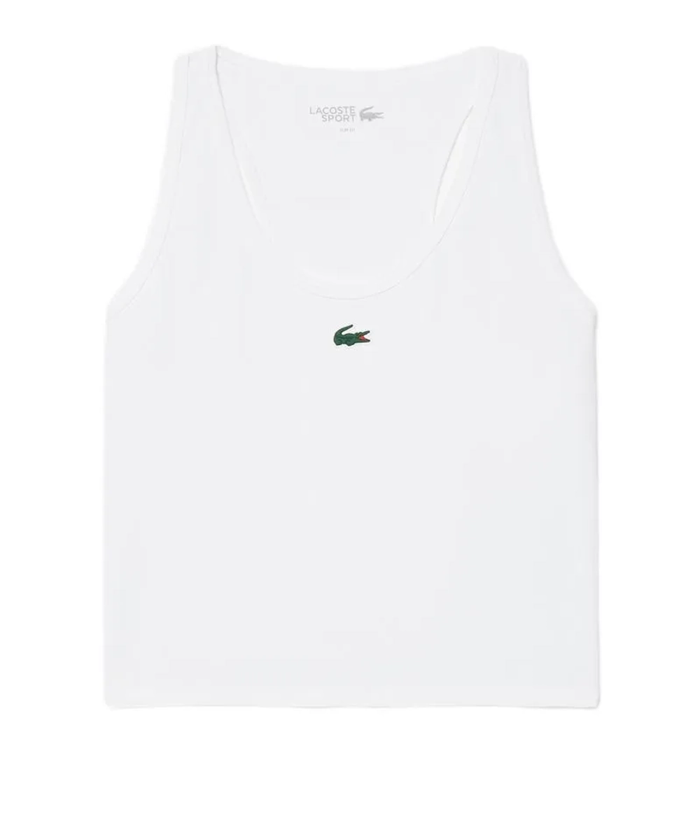 Женский топ теннисный Lacoste Sport Ultra Dry UV Protect - white