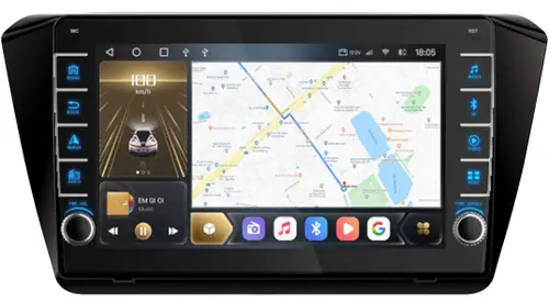 Магнитола для Skoda Superb 2015+ (Китай) - Kuberg OL-1917 (кнопки и крутилки), Android 12, Быстрая, CarPlay, 4G SIM-слот