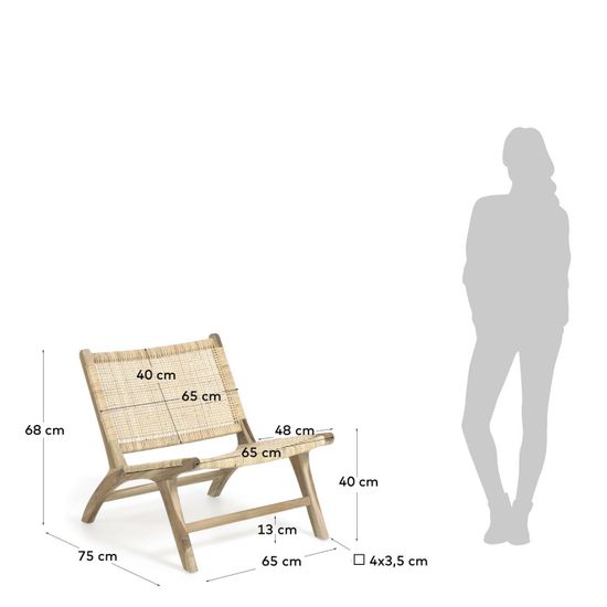 Кресло Beida из массива тика La Forma Испания 