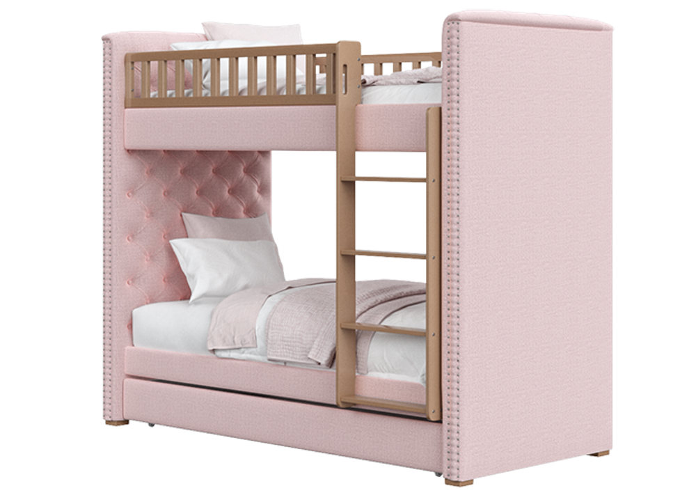 Кровать двухъярусная Elit soft (розовый)