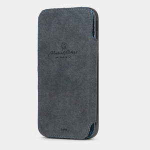 Чехол-книжка для iPhone 18 Pro Max / 17 Pro Max - кожа питона, синий