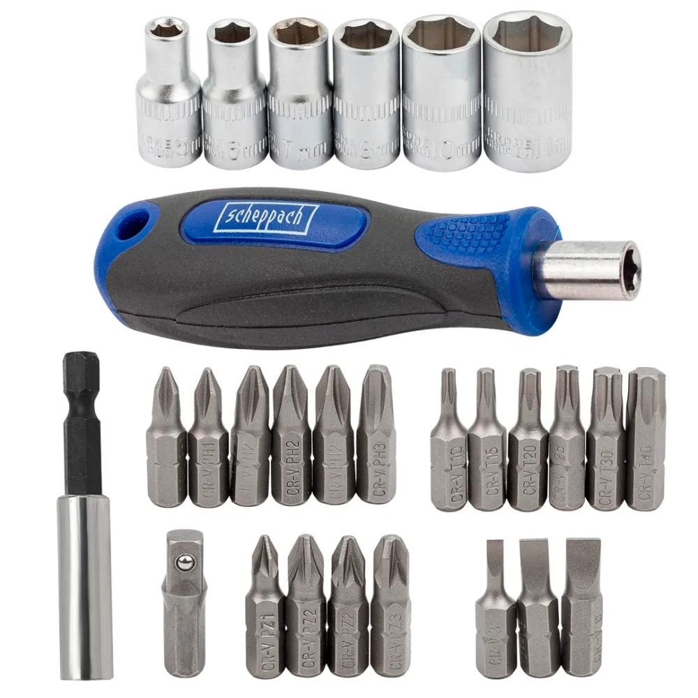 Набор инструментов 28пр., 1/4'' Scheppach Sch-HW-S21