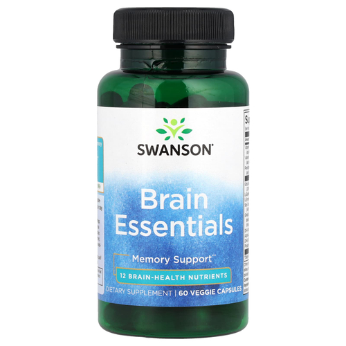 Swanson Vitamins, Brain Essentials, 60 растительных капсул