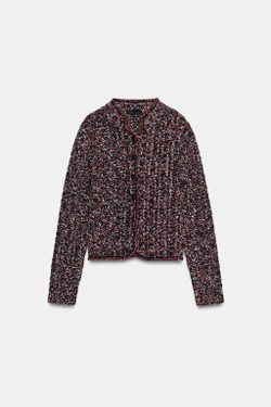 ZARA ФАКТУРНЫЙ КАРДИГАН, РАЗНОЦВЕТНЫЙ