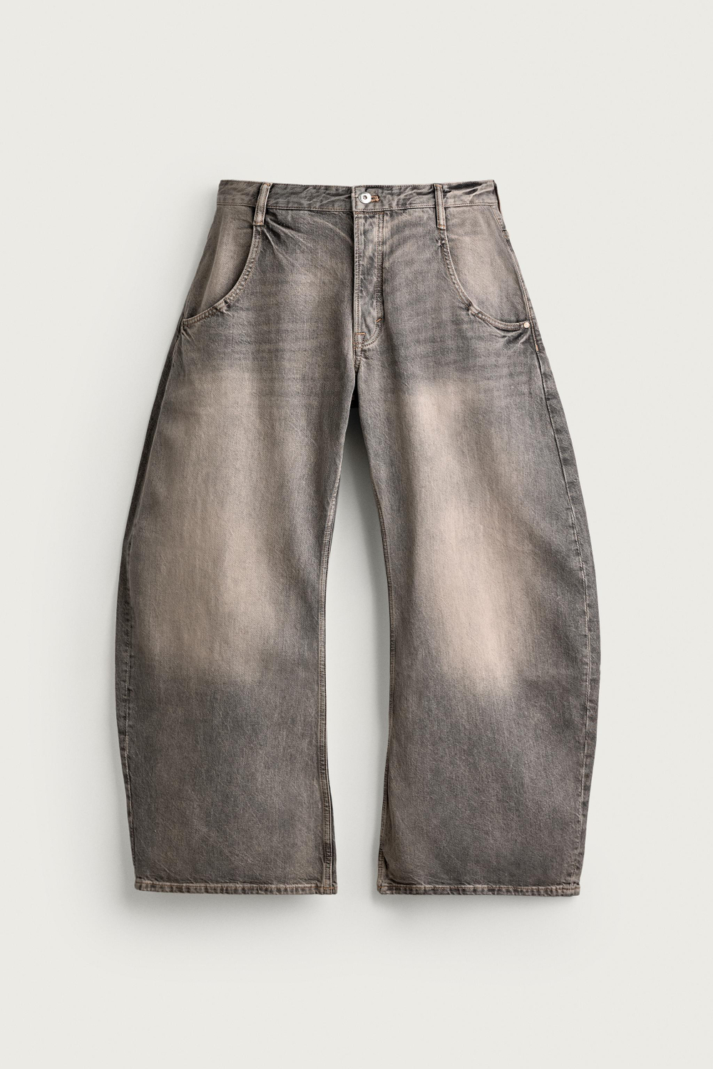 ДЖИНСЫ LOOSE BARREL FIT — ZARA