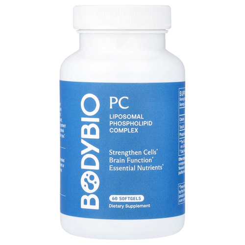 BodyBio, ФК, липосомальный фосфолипидный комплекс, 60 капсул (650 мг в 1 капсуле)