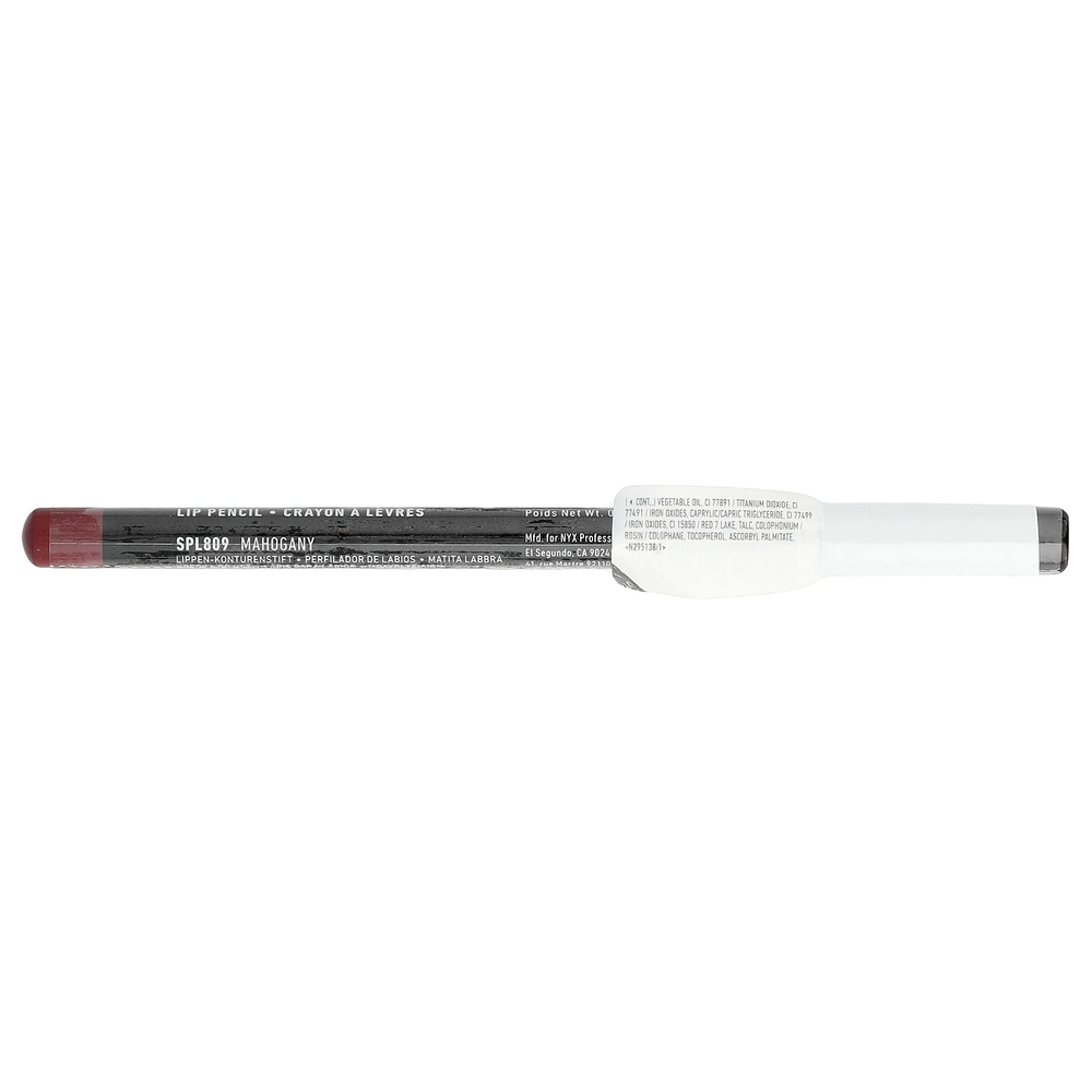 NYX Professional Makeup, Slim Lip Pencil, красное дерево 809, 1,04 г (0,03 унции)