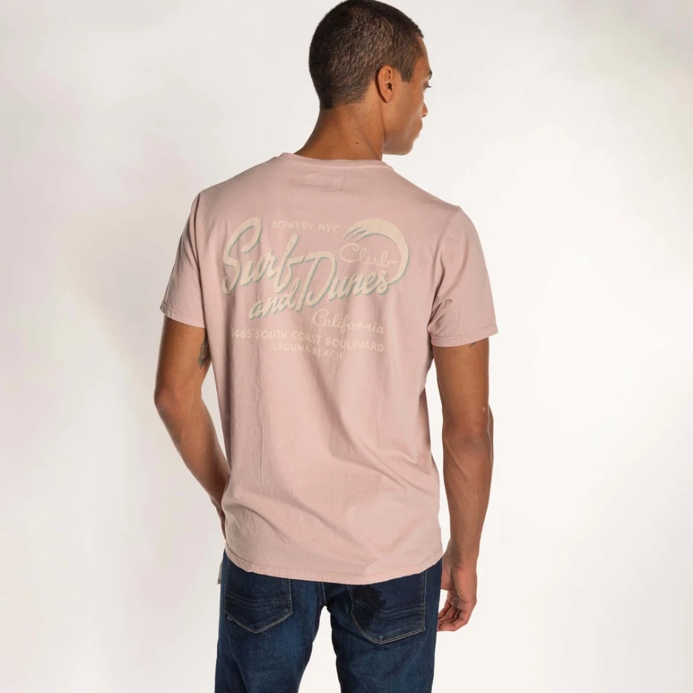 Футболка Bowery NYC "Surf and Dunes" Vintage Jersey Silver Pink