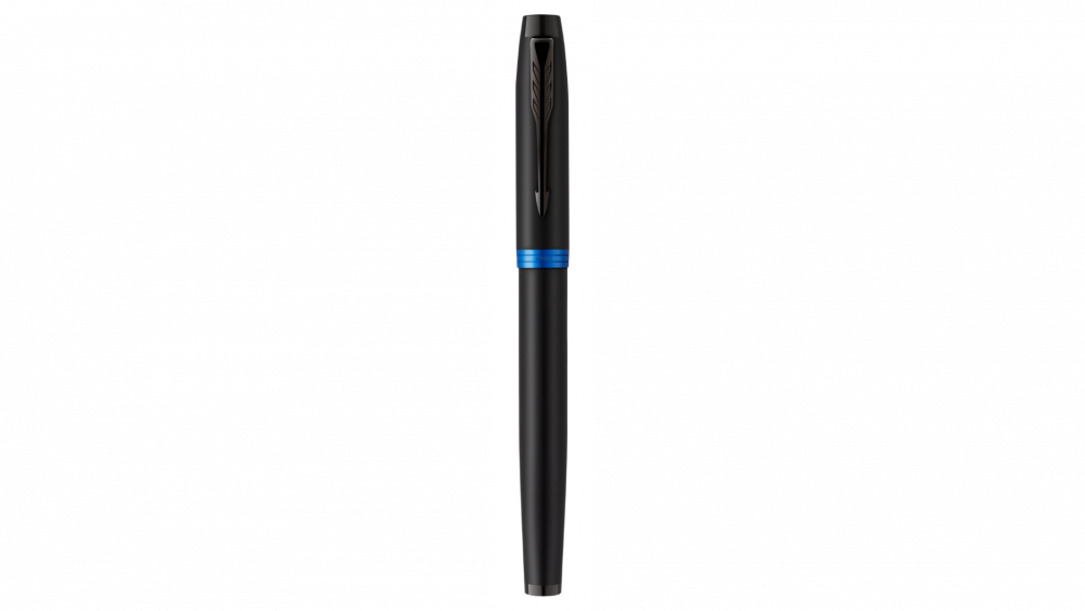 Перьевая ручка Parker IM Vibrant Rings Flame Blue, перо:F/M , цвет чернил: blue, в подарочной упаковке.