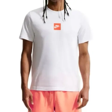 Мужская теннисная футболка Nike Sportswear Just Do It - white/black