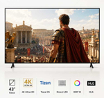 Телевизор Samsung UE43U8000FUXRU, 109см, 4К, Tizen OS, LED, HDR10+, Crystal 4K, черный