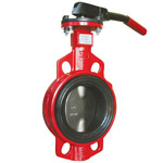 Затвор дисковый ручной чугун, диск - нержавеющая сталь,поворотный,стяжной, вода, пар,Ру 16, Т 130С 50