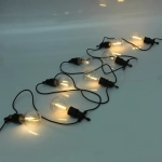 Гирлянда для улицы НИТЬ «Бегущие огни» 5м 10 ламп LED (6*7 см), черный провод, авторежим-водопад,IP-65, Теплый белый (возможность соединения)