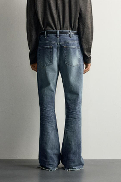 ZARA ДЖИНСЫ FLARE FIT, ВЫЦВЕТШИЙ СИНИЙ