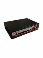 Коммутатор Sarmatt SR-PS0821GBL PoE, 10 LAN-портов, 2 uplink, 8 PoE-портов