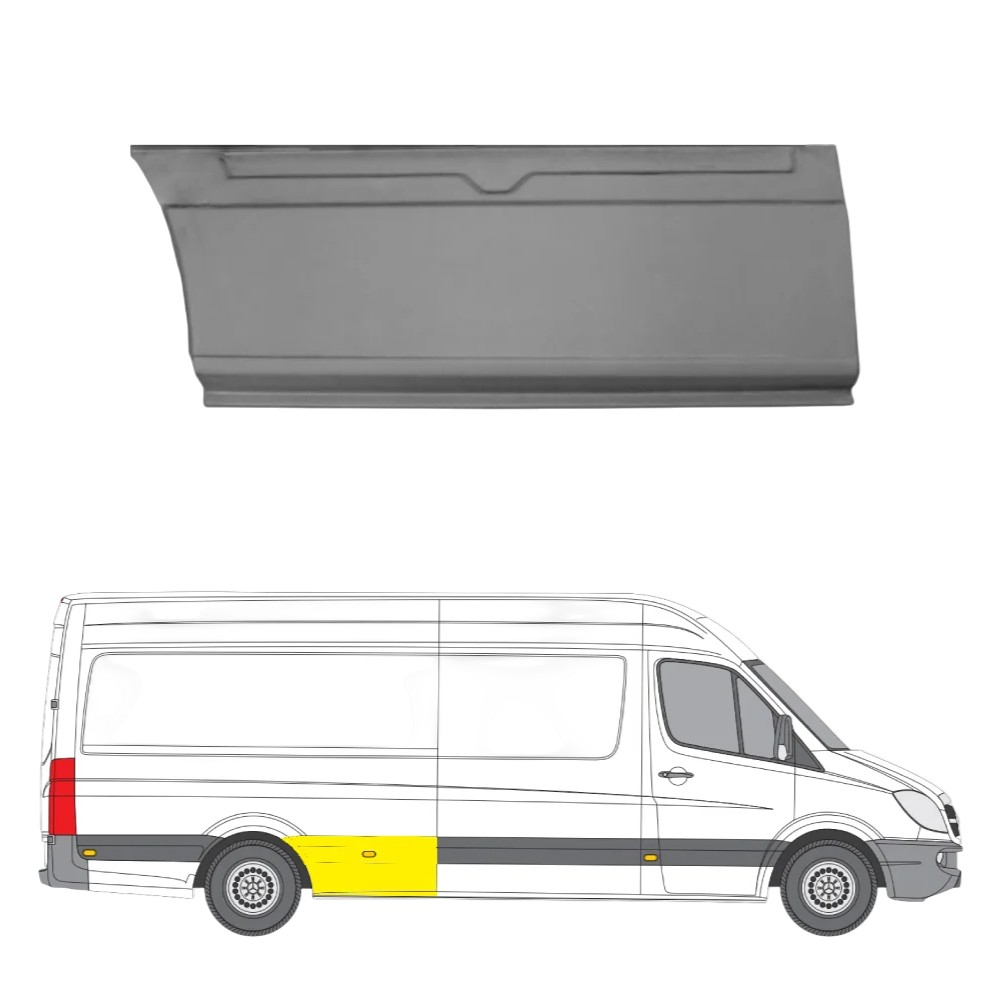 Полуарка перед правая Mercedes Sprinter W906 2006-2019 long (Polcar)