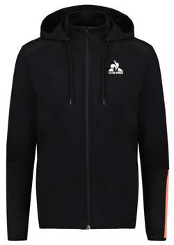 Куртка теннисная Le Coq Sportif Training SP Full Zip Hoody N°2 M - black/orange perf