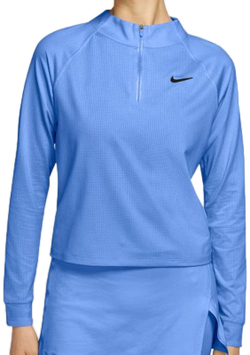 Женская футболка теннисная (dł. Рукава) Nike Court Dri-Fit Victory Top LS W - aluminum/black
