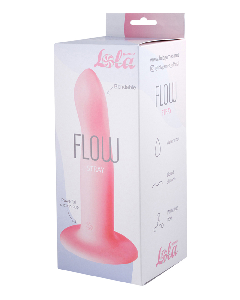 Нереалистичный дилдо Flow Stray Pink 2041-02lola