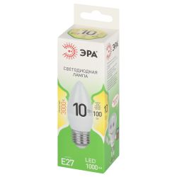 Лампа светодиодная ЭРА GREEN LINE LED B35-10W-830-E27 GL 10Вт свеча теплый свет E27 | Лампы cветодиодные Свеча (B/C)