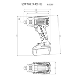 Гайковерт аккумуляторный Metabo SSW 18 LTX 400 BL