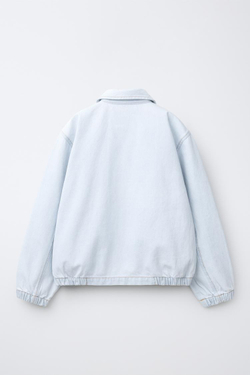 ZARA ДЖИНСОВАЯ КУРТКА, ГОЛУБОЙ