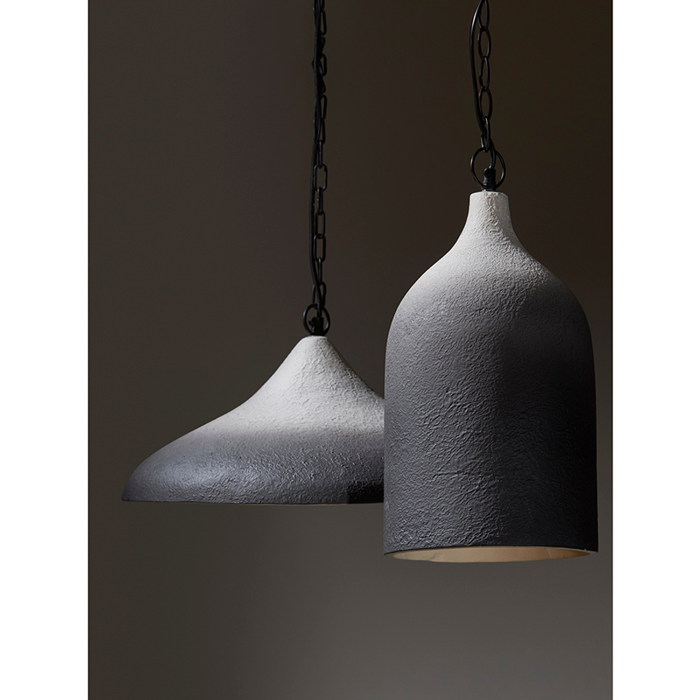 Светильник подвесной sustainable collection, D44х19 см, черный/белый