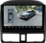 Магнитола для Honda CR-V 2 2000-2006 - Teyes CC3-2K-360 монитор 9.5" 2K QLED на Android 10, Быстрая, CarPlay, 4G SIM-слот, 4 камеры в комплекте