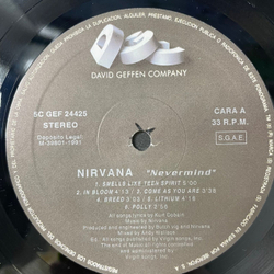 Винтажная виниловая пластинка LP Nirvana Nevermind (Испания 1991) Smells Like Teen Spirit