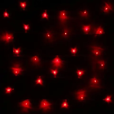 Гирлянда для дома 5,5м 50 ламп LED прозрач.пров.,8 реж, IP-20, Красный