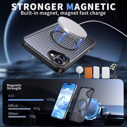 Прозрачный чехол Mesh Pro Magnetic Case для iPhone 16 Plus